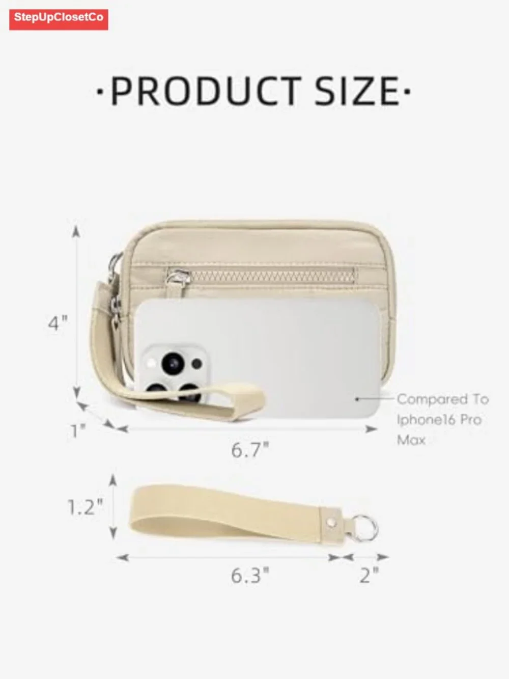 Quilted Nylon RFID Blocking Wristlet Wallet with Card Holder